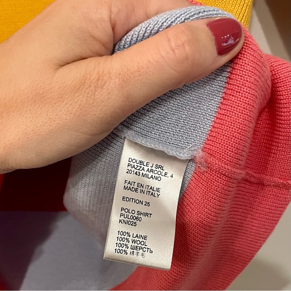 La DoubleJ Polo Shirt in Rosa Mix Size XS - Picture 5 of 5